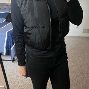 Black Puffer Vest for Women